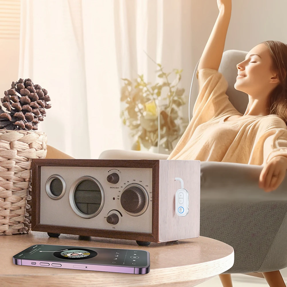 2 In 1 Audio Transmitter Receiver 3.5mm AUX Bluetooth-Compatible 5.3 Wireless Audio Adapter for TV PC Headphone Car Kit