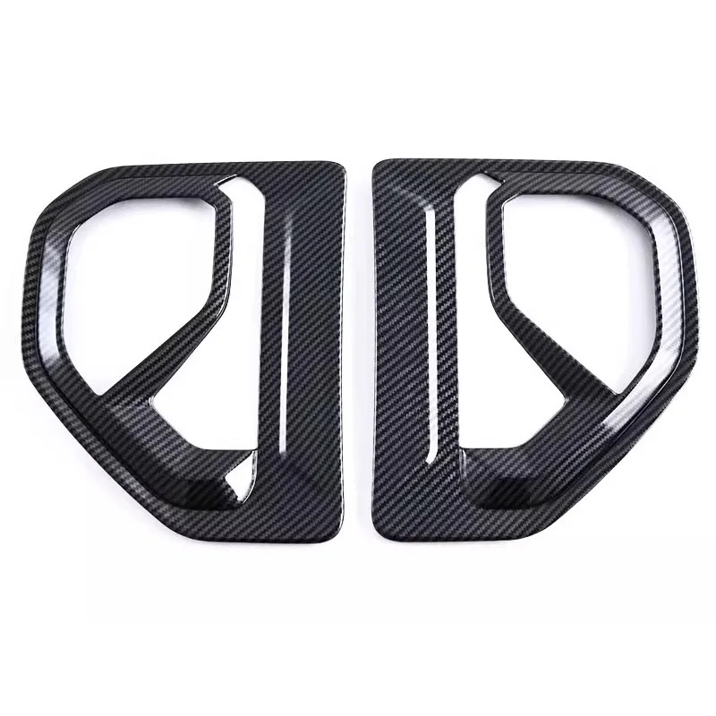 1 Pair Carbon Fiber Printed For 2023 2024 Ford Ranger Side Fender Panel Sticker Cover Trim