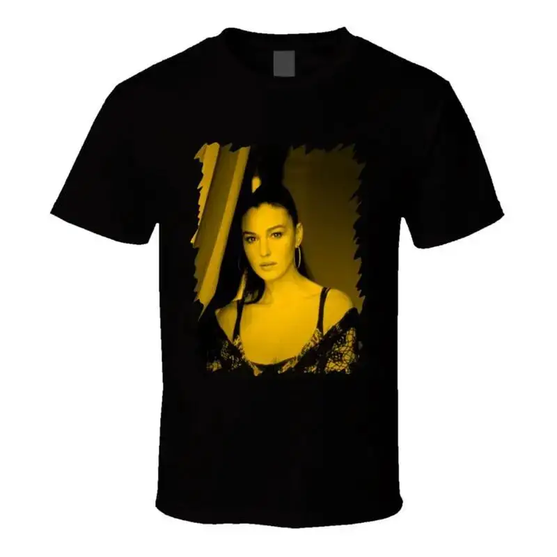 Monica Bellucci Modeling Pose Neon Color T Shirt