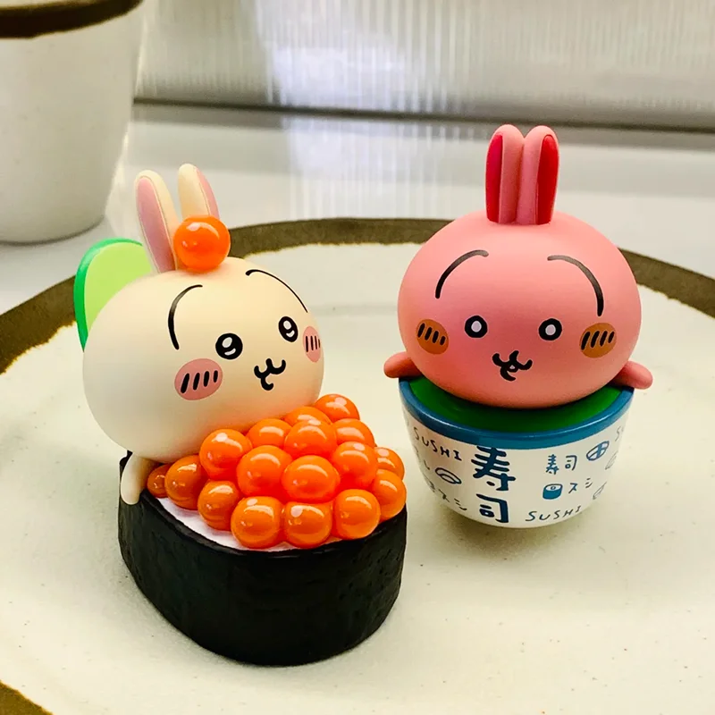 

Genuine New Product Chiikawa sushi Series Blind Box Usaqi Peripheral Figurines Toys Desktop Ornaments Room Decor Birthday Gifts