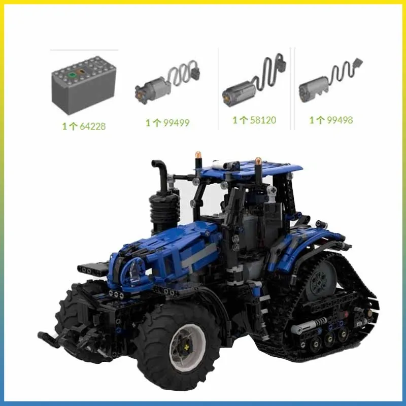 

MOC-197351 Classic T8 Half Track Tractor • Farm Machinery Design 1412PCS Building Block Toy Assembly DIY Toy Birthday Gift