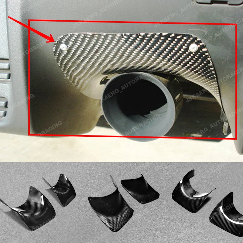 

For EVO 10 X Carbon Fiber Rear Bumper Exhaust Heat Shield Surround Trim Cover