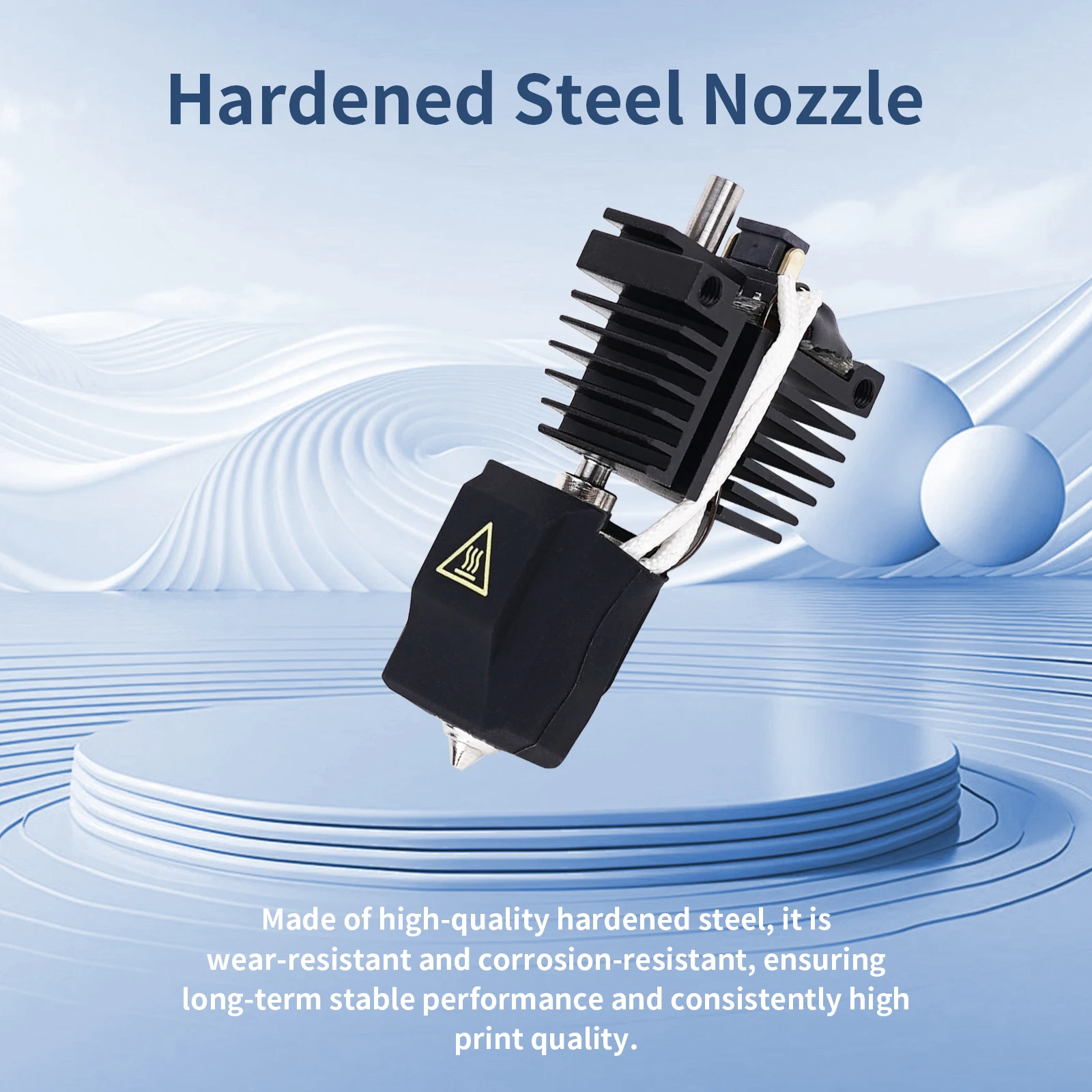 For Flashforge Creator 5/5 Pro Hotend Kit, Hardened Steel Nozzle 0.25/0.4/0.6/0.8mm, 320℃ High Flow 3D Printer Hot End Parts