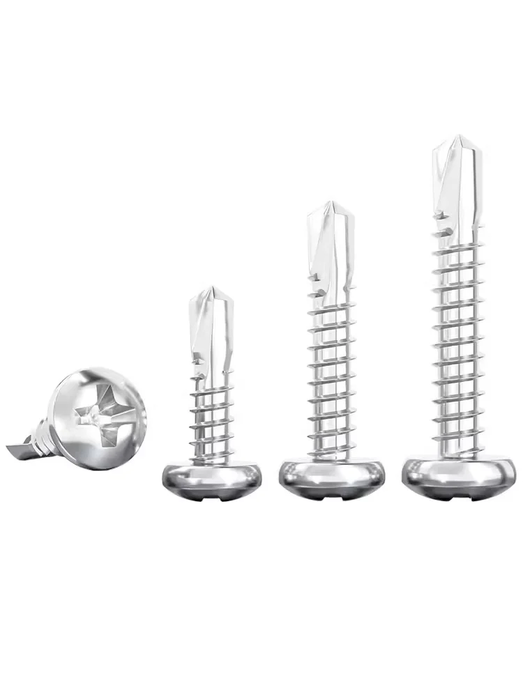 410 Stainless Steel Cross Recessed Pan Head Drilling Screws With Tapping Screw