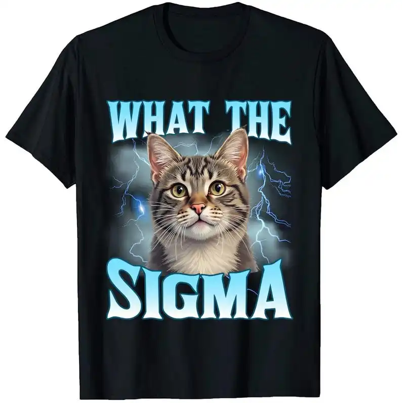 What The Sigma Cat T-Shirt | Funny Shirts, Parody Tees, Tiktok Shirt, Funny Gift Shirt, Meme Shirt, Dark Humor and more