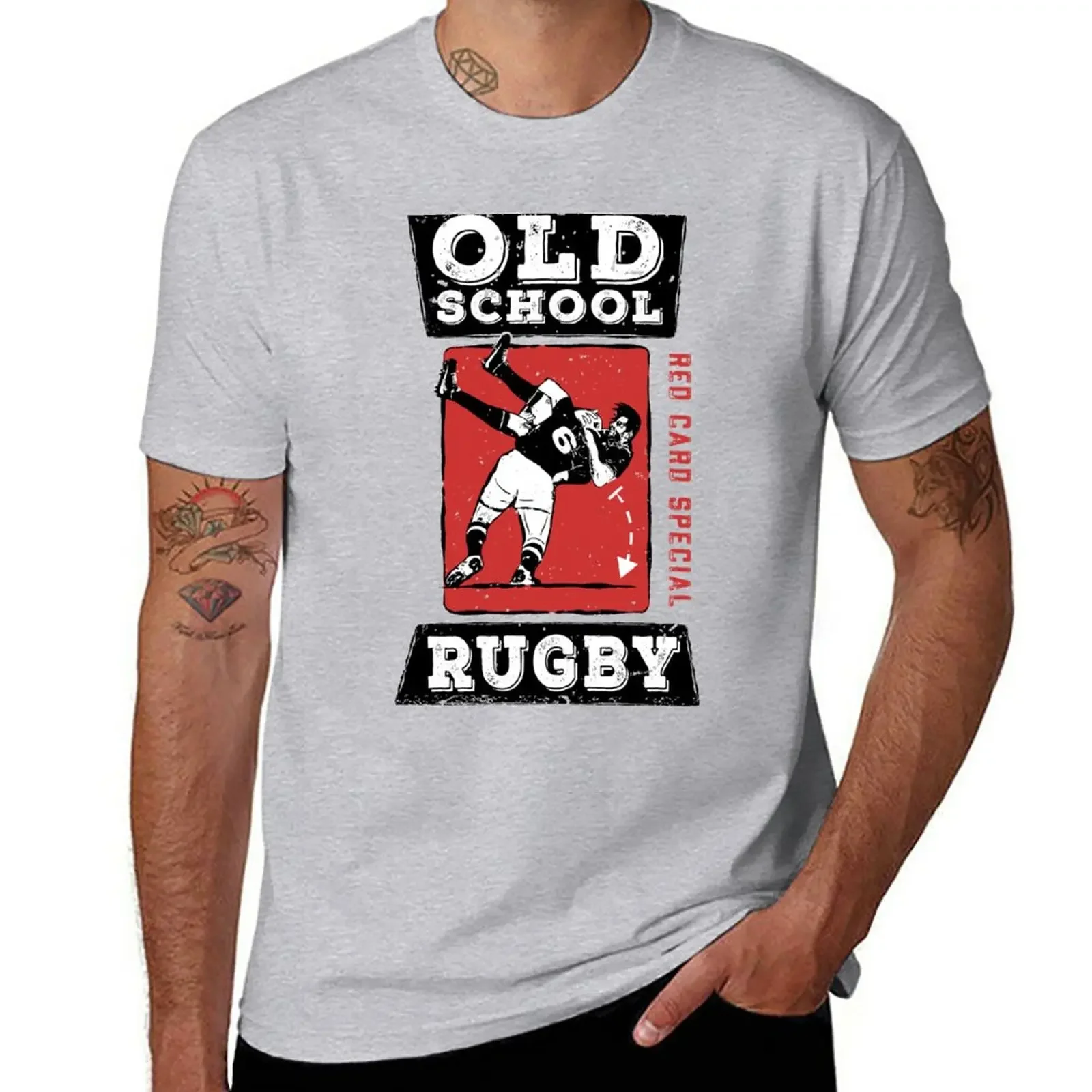 Old School Rugby - Red Card Special T-Shirt summer Blouse anime clothes sweat sports fans oversized tees tshirts for men cotton