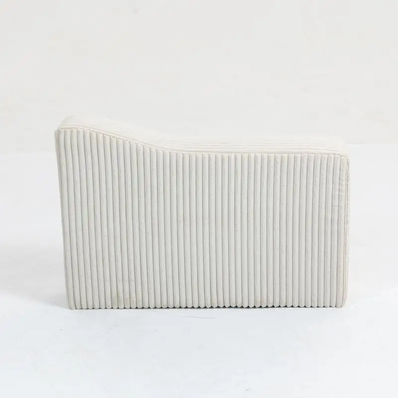 Modulo schienale con bracciolo singolo per divano componibile modulare, colore beige