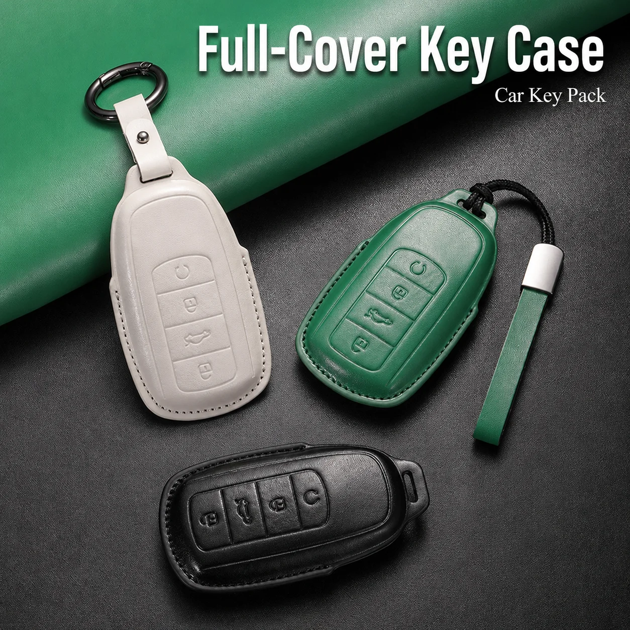 Leder-Autoschlüsselhülle für Chery Tiggo 8 Plus Kunpeng Tiggo 9 EXEED Yaoguang Tiggo 7 Plus Arrizo 8 Explore 06 mit Schnalle – Detail 3