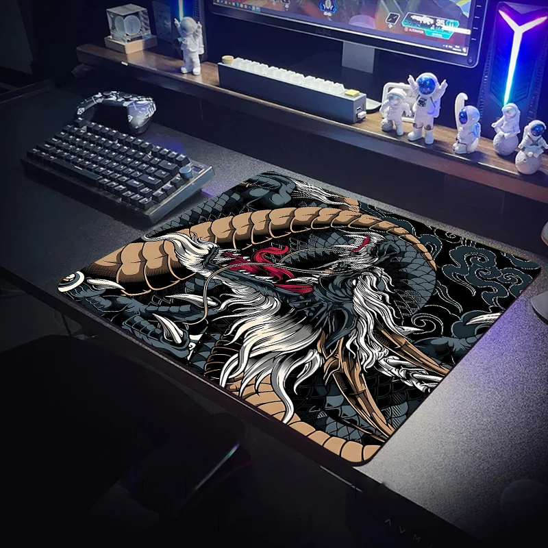 

Japanese Dragon mouse pad Anime game players waterproof rubber fine surface table pad Computer keyboard pad can be customized