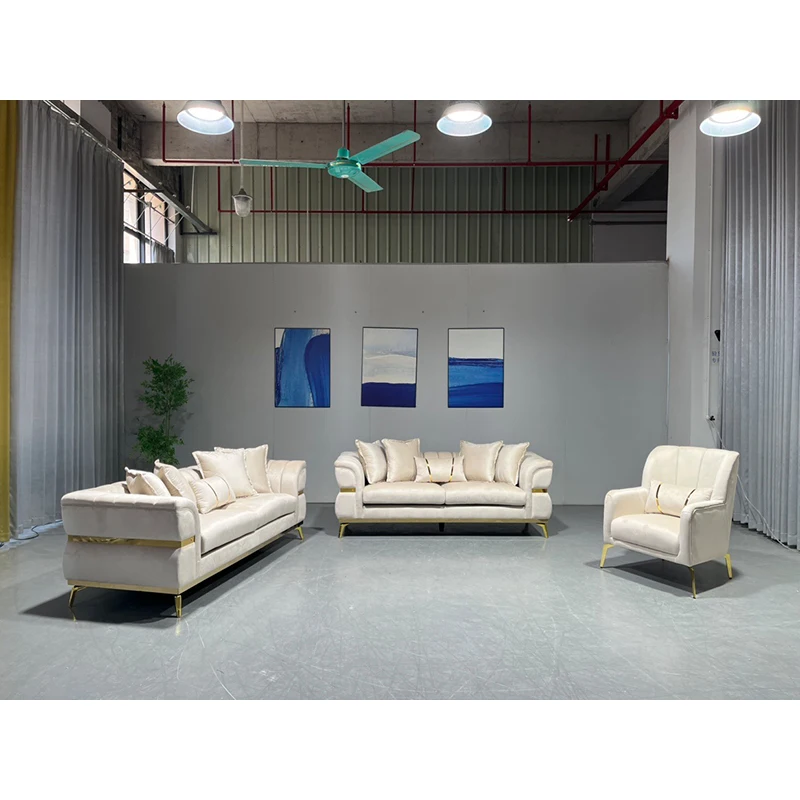 

# Factory Modern Luxury Living Room Sofa Furniture Set Fabric 3 Seater Modular Sectional Comfortable Couch Set