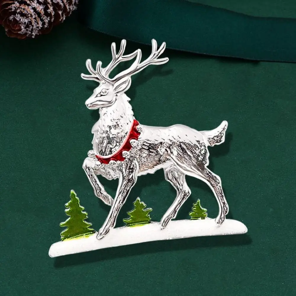 Santa Claus Merry Christmas Brooch Mistletoe Wreath Snowflake Christmas Elk Breastpin Cat Christmas Stocking