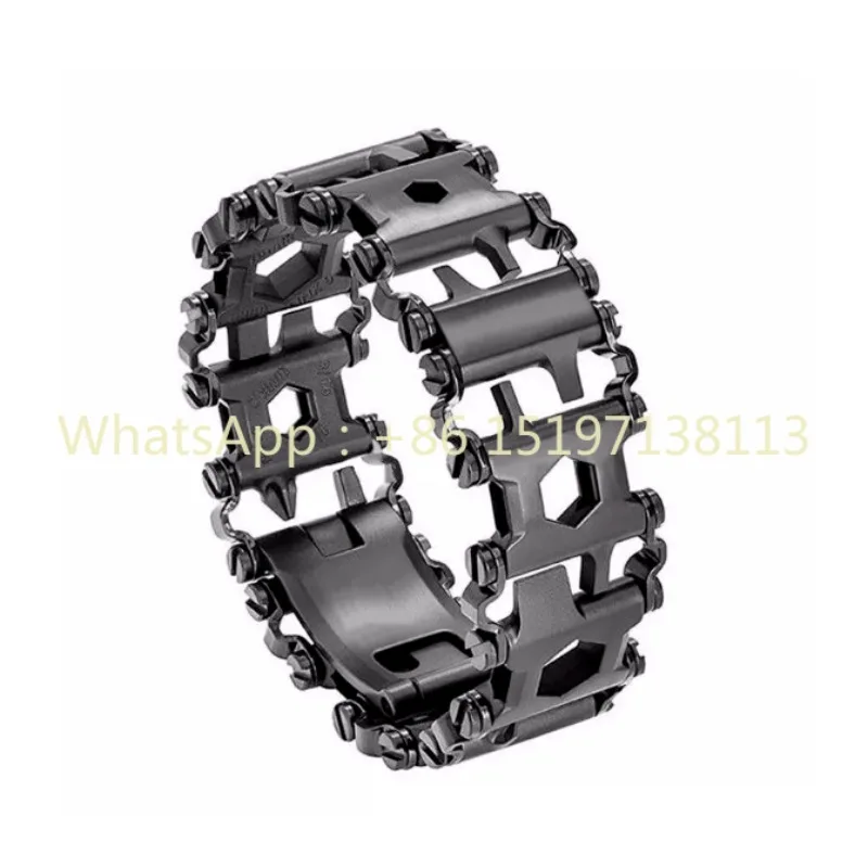 Multifunctional stainless steel bracelet Field self-defense tool Outdoor camping survival