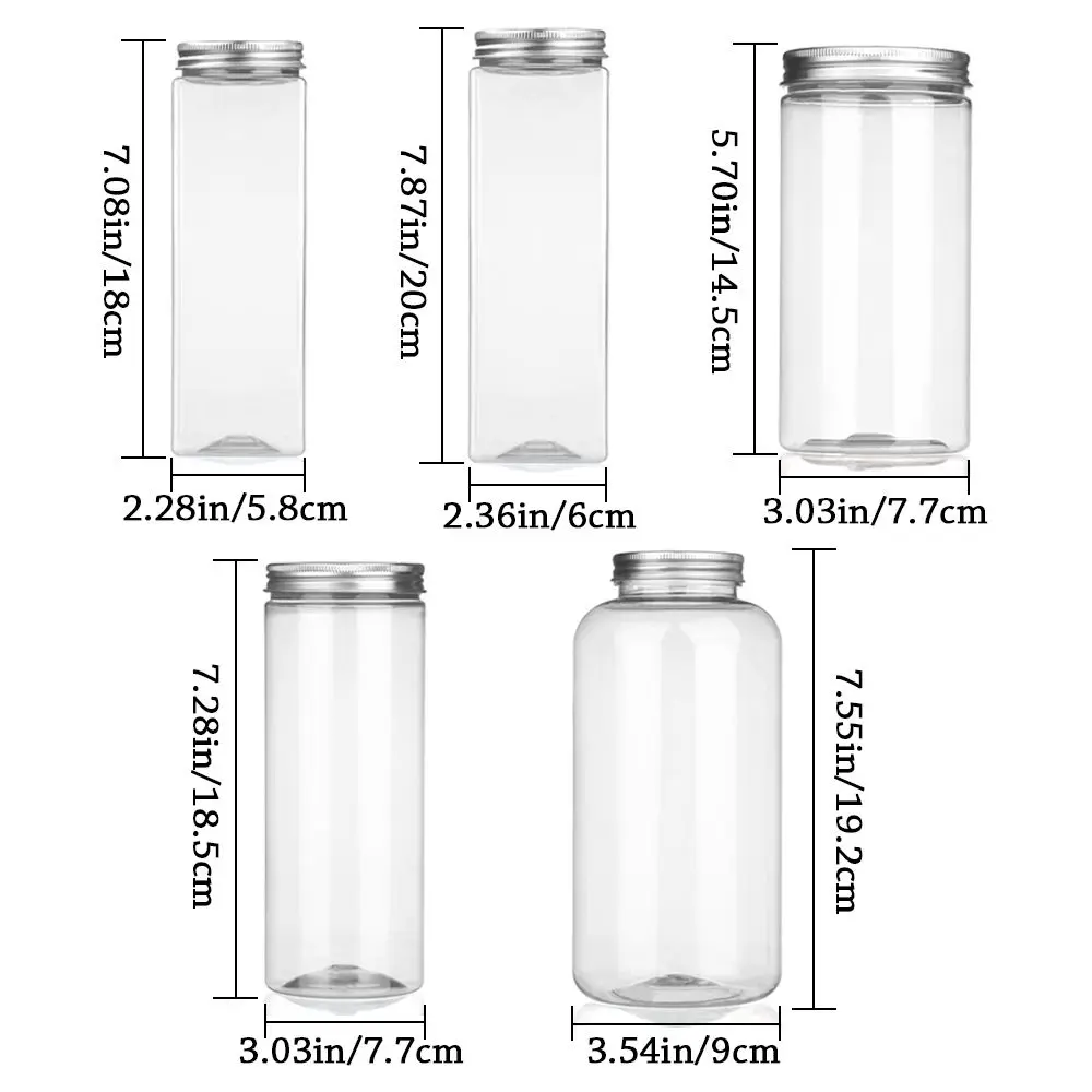 Airtight Food Storage Container Clear Kitchen Pantry Organization and Storage Canisters Bottles Dry Food Sealed Cans For Cereal