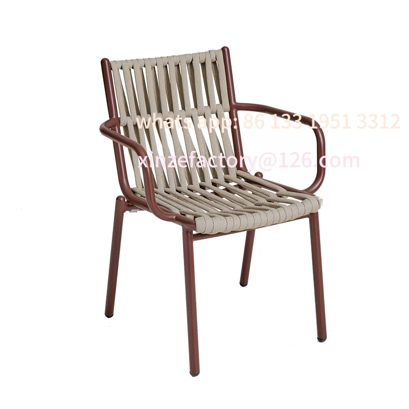 

Nordic outdoor tables and chairs courtyard balcony open-air garden rattan leisure B & B coffee shop hotel designer rattan chair