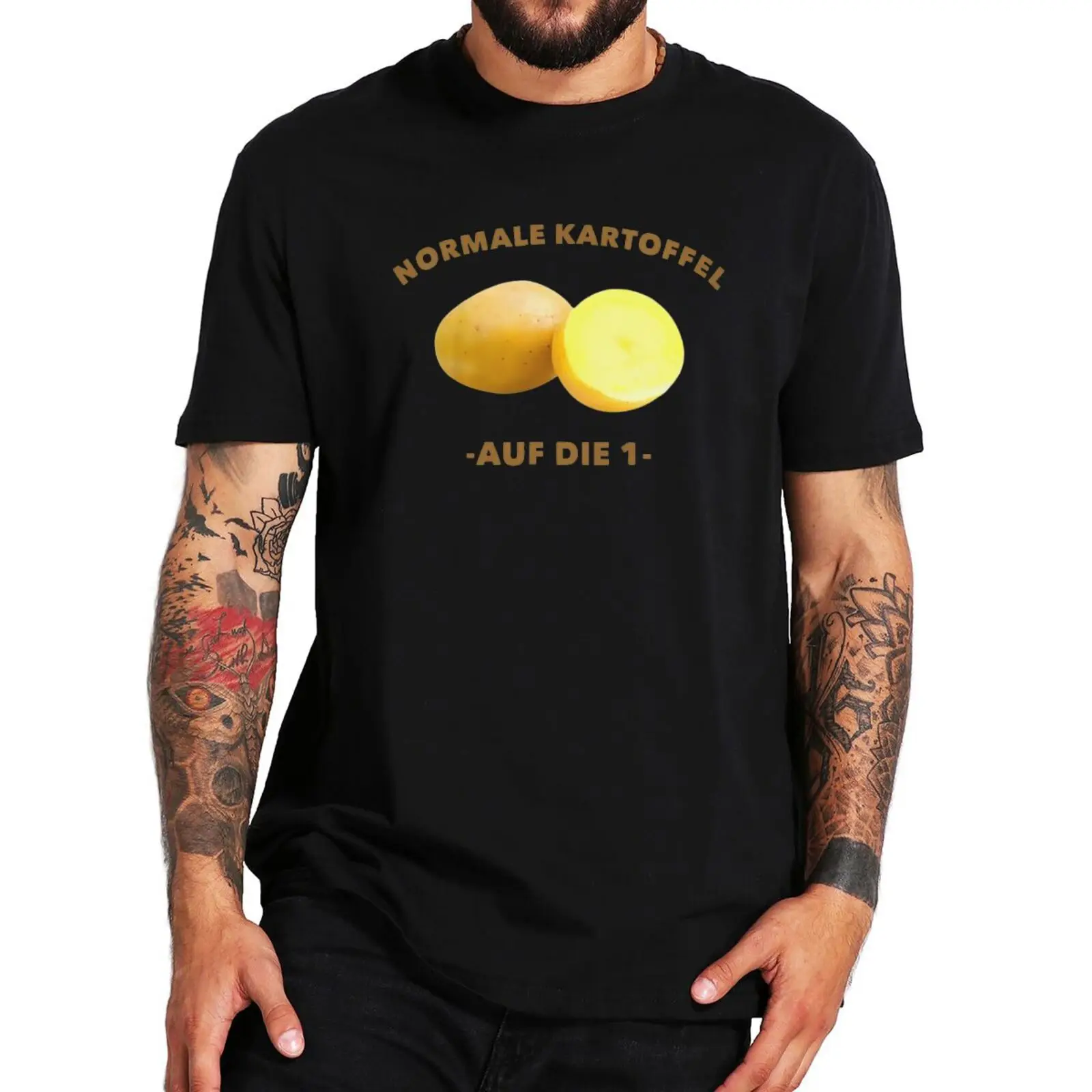 Normale Kartoffeln Auf Die 1 T-shirt Funny German Meme Football Lovers Tshirts Casual 100% Cotton Soft Unisex Short Sleeves