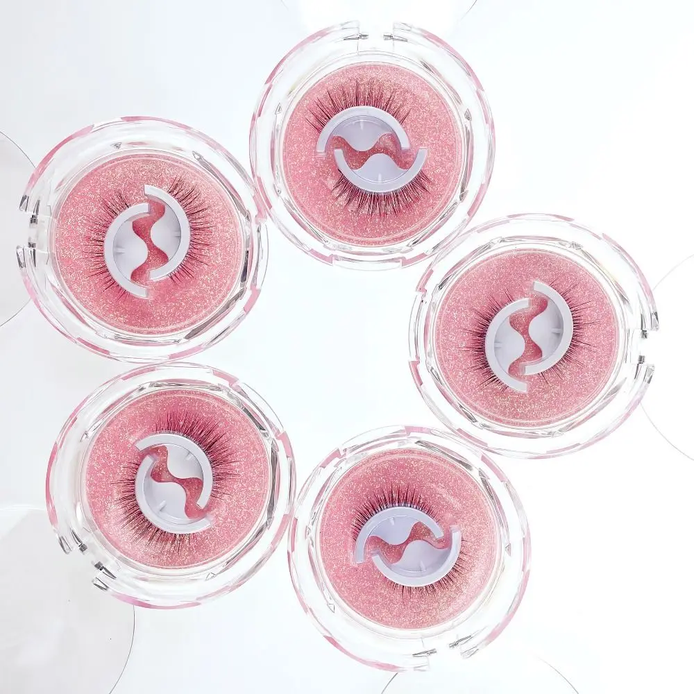 

with Spare Tape Self-adhesive False Eyelashes Long Lasting Reusable Glue Free False Eyelashes Makeup Fluffy