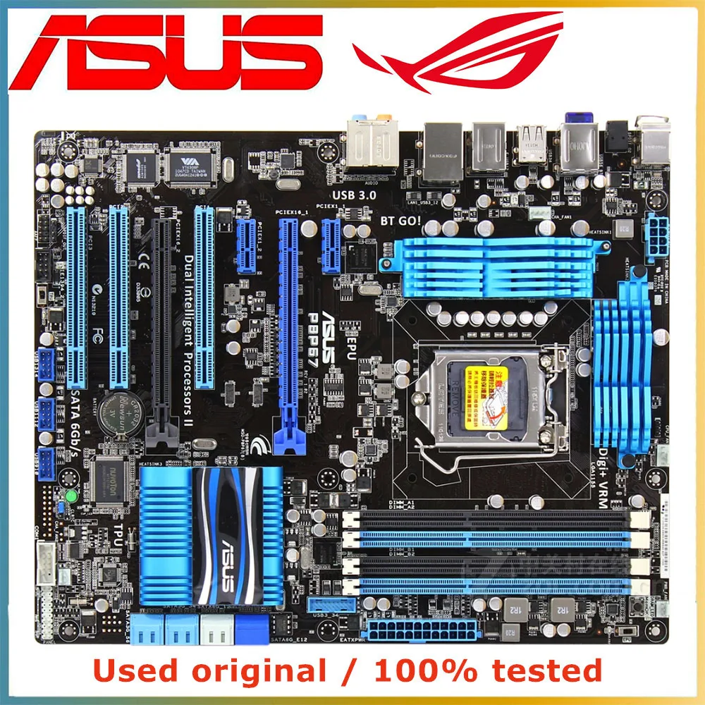 

For ASUS P8P67 Computer Motherboard LGA 1155 DDR3 32G For Intel P67 P8P67 Desktop Mainboard SATA III PCI-E 3.0 X16