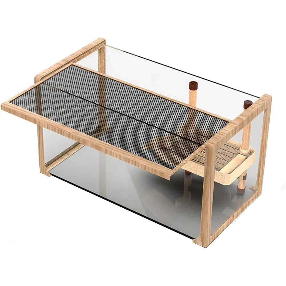 

Ящик для кормления насекомых, сетчатая клетка для контейнеров для паука, ящерицы, лягушки, скорпиона, портативный ползающий среда обитания домашних животных, анти-Эс