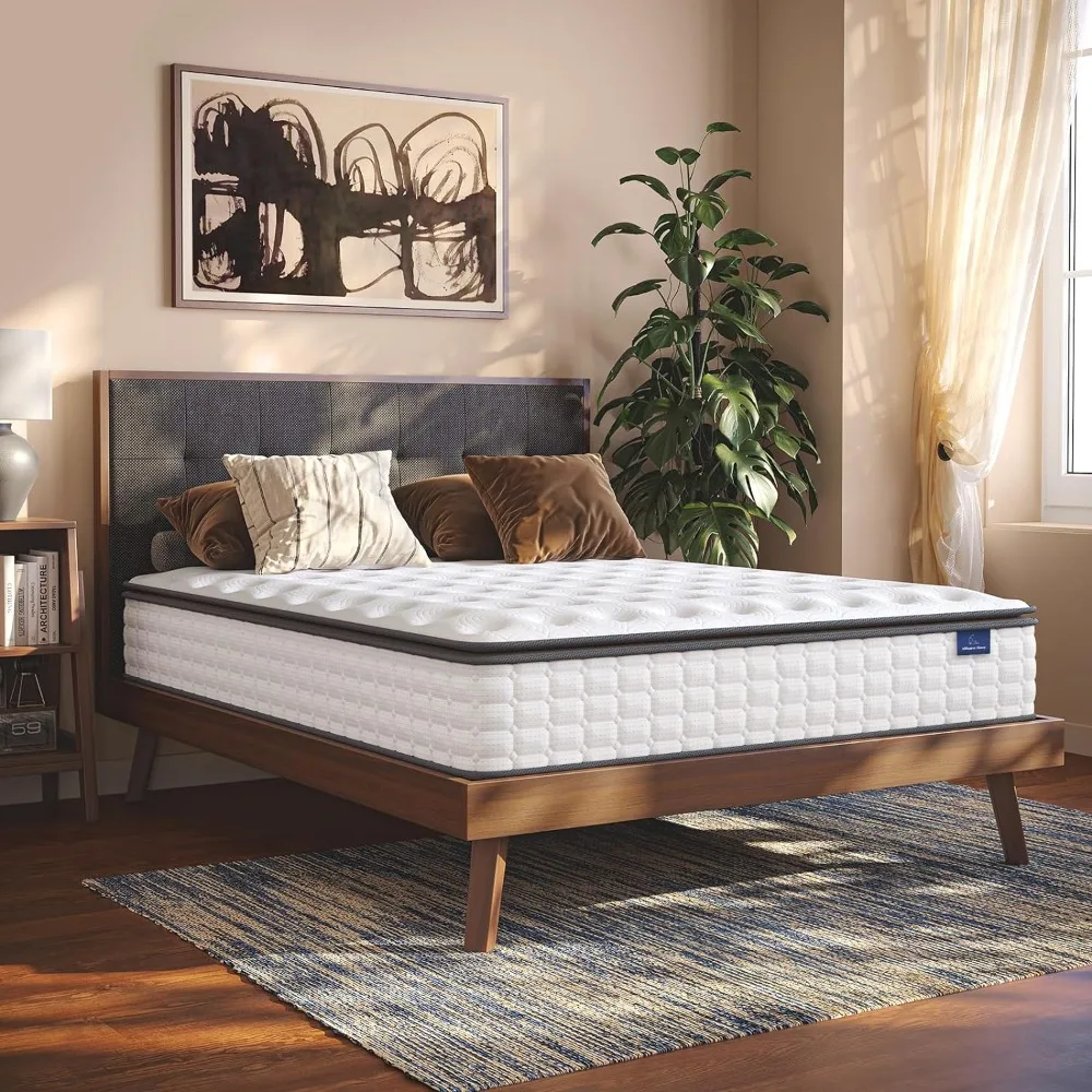 

10 inch mixed large mattress box, double bed mattress, gel memory sponge pocket coil built-in spring mattress, medium hardness