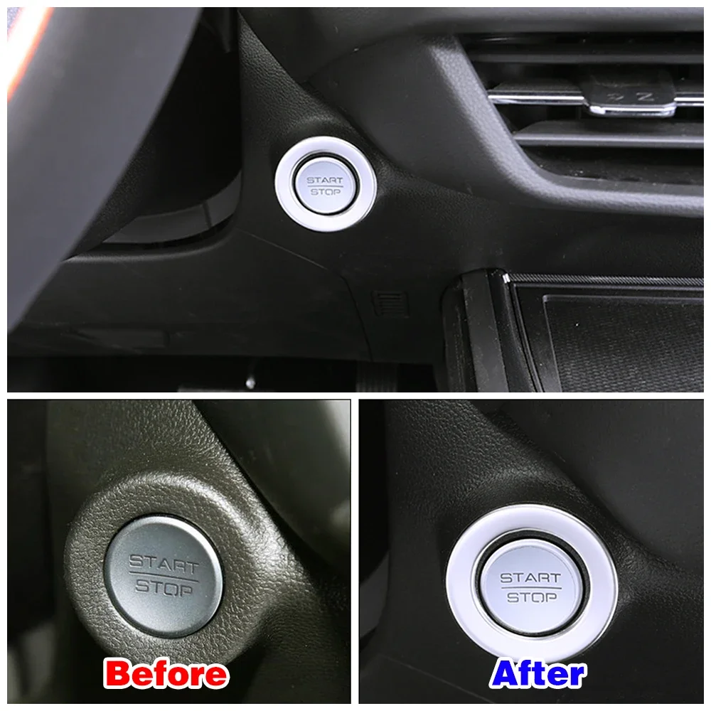 Interior Accessories For Haval Jolion 2021 2022 Car Ignition Device One-click Start Button Decorative Ring Trim Modify Sticker