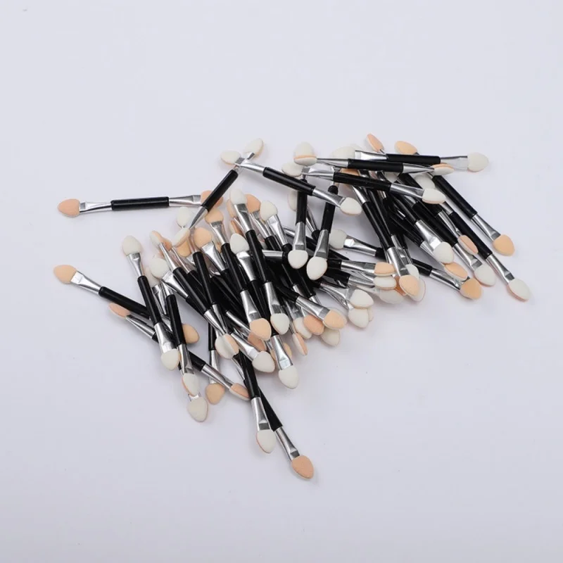 50 pçs 7.5cm pincéis de sombra ferramentas de maquiagem lábio mistura emulsão aplicadores de látex mulher elegante iniciante artista