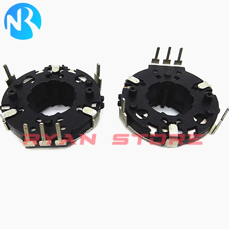 2PCS 100% New EC25 Hollow Shaft Encoder 20 Positioning 10 Pulse Car Audio Volume Switch DC5V