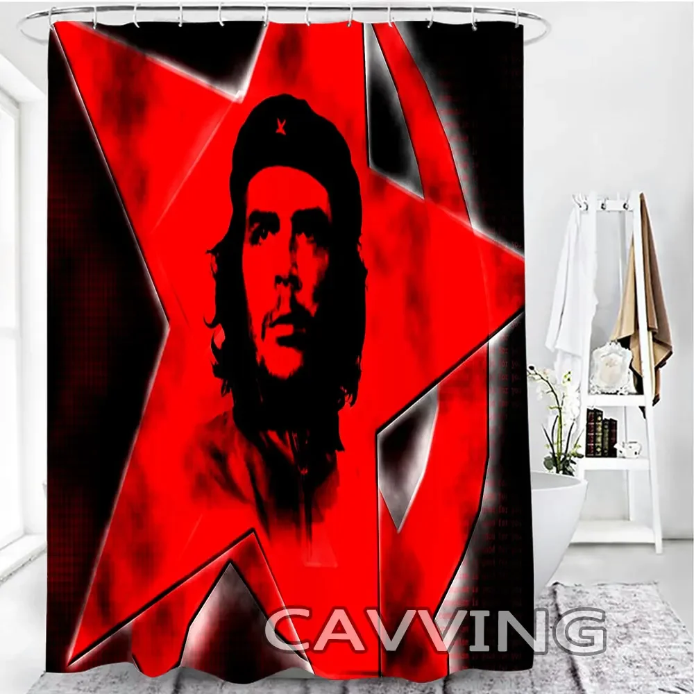 Che Guevara  3D Print Shower Curtain Waterproof Bathroom Curtain Anti-slip Bath Mat Set Toilet Rugs Carpet Home Decor