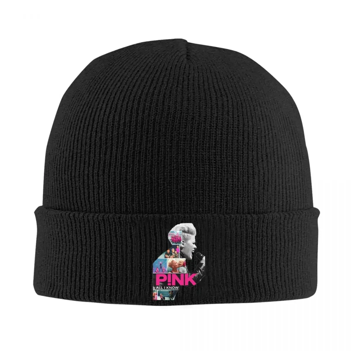 Alecia Moore P!nk 2024 Tour Hats Autumn Winter Beanies Warm Pink Singer Caps Men Women Knitted Caps