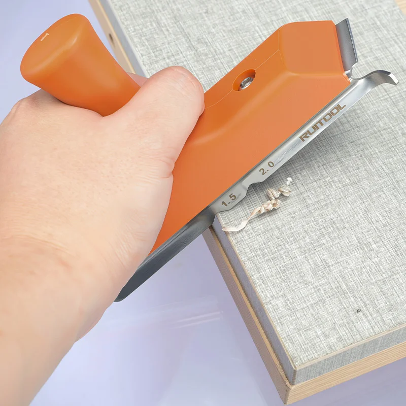 Aparador de bordas de plástico portátil durável para carpintaria com lâmina de aço para madeira PVC, ABS e folheado