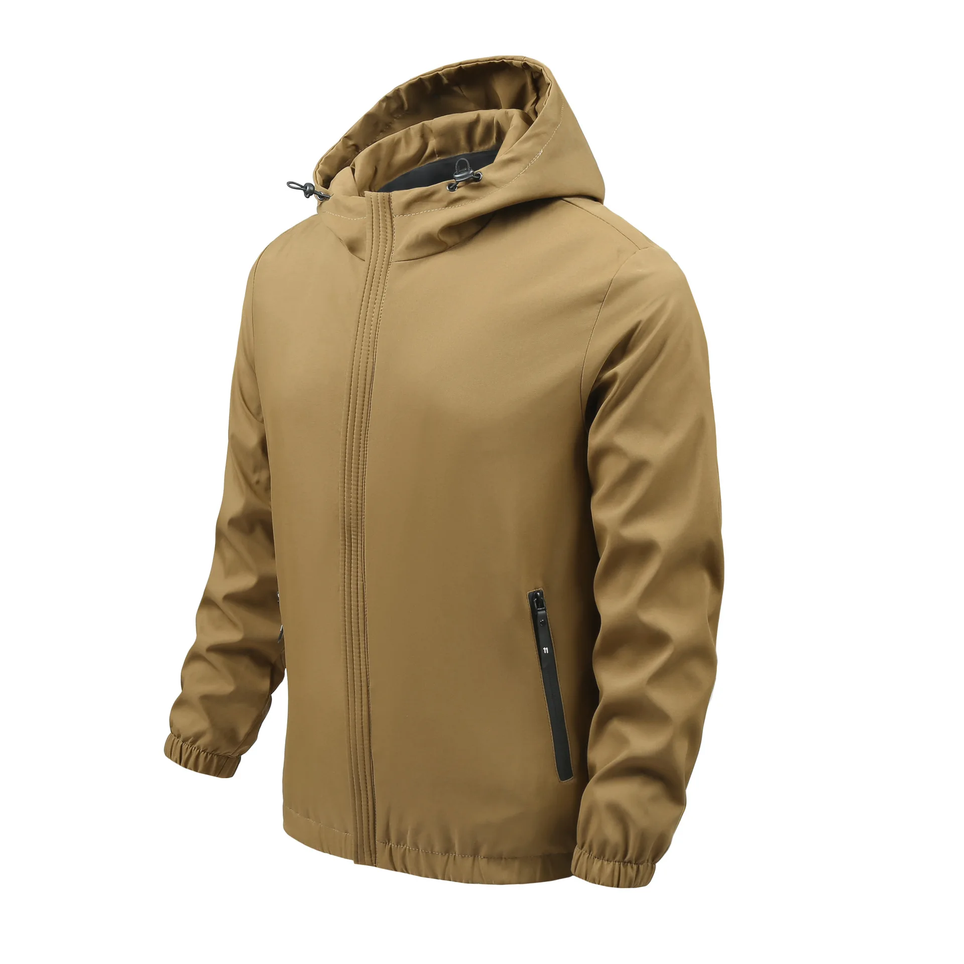 

TRSYPHXM 2024 new men's hooded casual yellow jacket, men's mountaineering jacket, windproof outdoor sports jacket