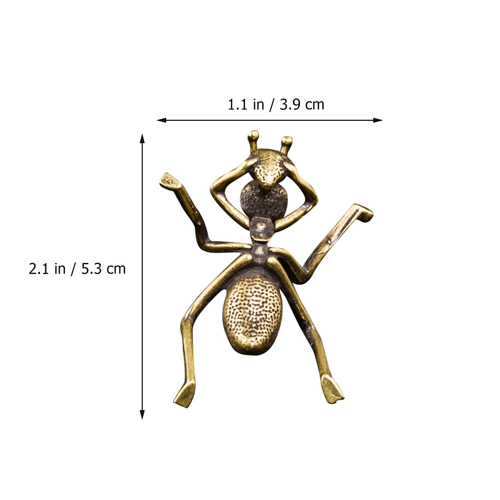 

2pcs Brass Ant Ornaments Household Decorations Desktop Retro Ornament Tea Table Decoration Creative Desktop Art Brass Crafts