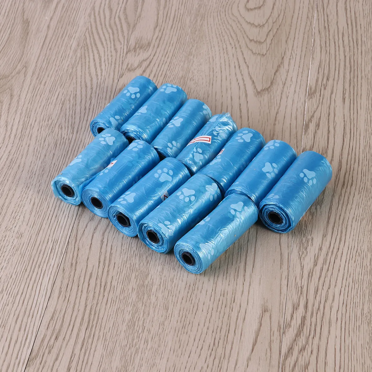 15 Rolls Pet Claw Printed Poop Bags Premium Pe Material Odor Blocking Lightweight Portable for Dog Cat Walks Outdoor Waste