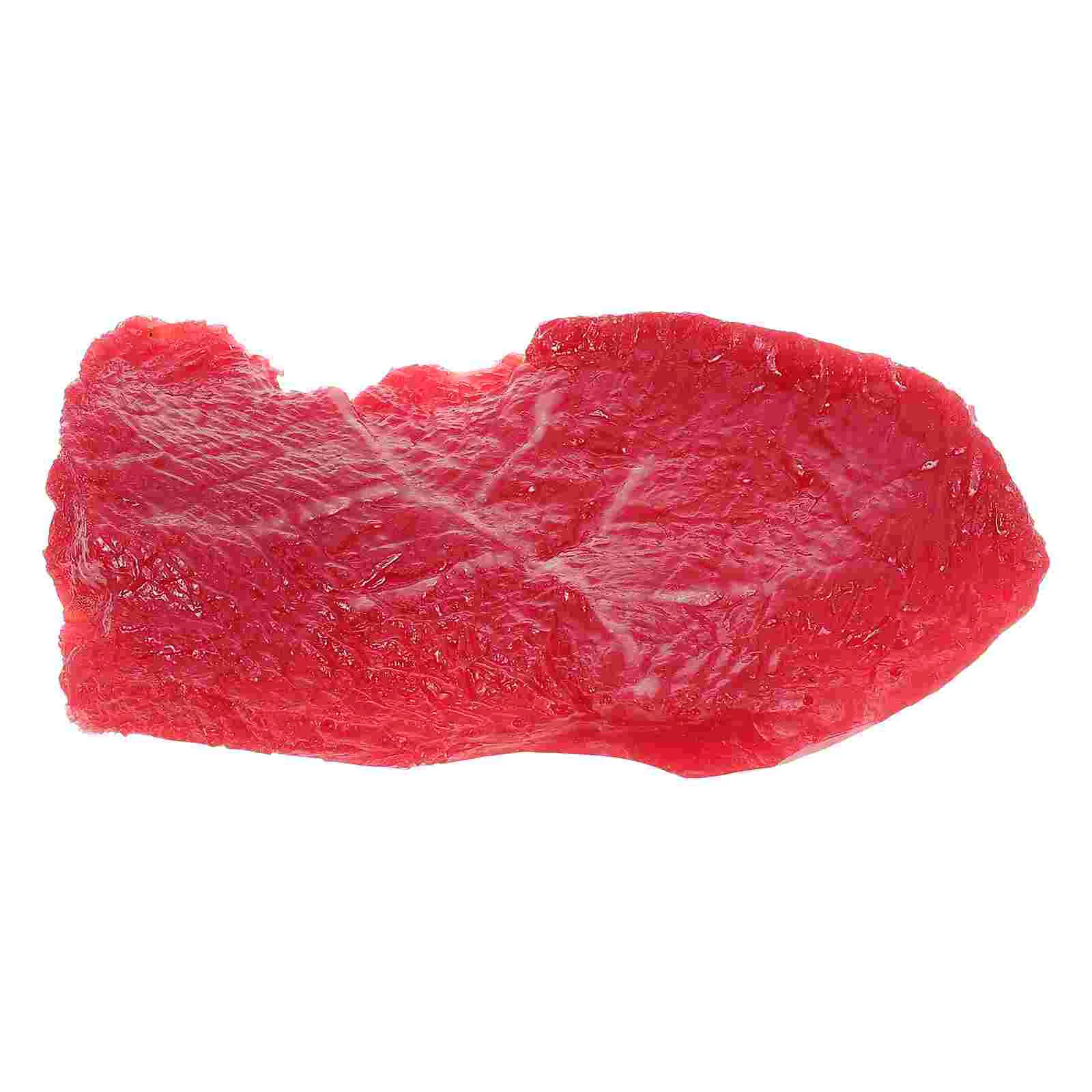 Modelo de filete de poliestireno de resina realista, accesorio de carne decorativo falso para enseñanza de la primera infancia, juguete para niños, juego de películas de fotografía, 1 ud.