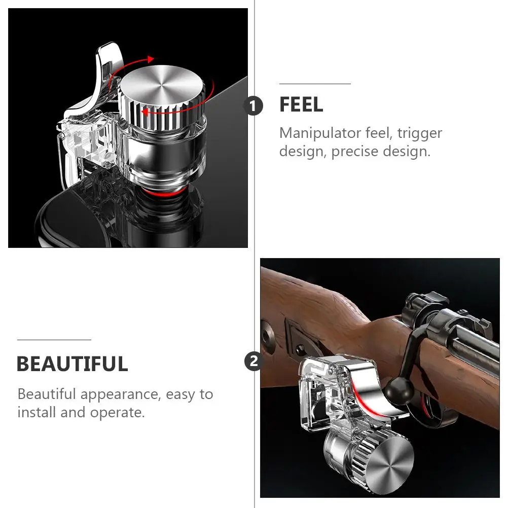 Game Controller Joystick Metal Transparent Gaming Handle Trigger Design Precise Manipulator Phone Game Accessories Practical