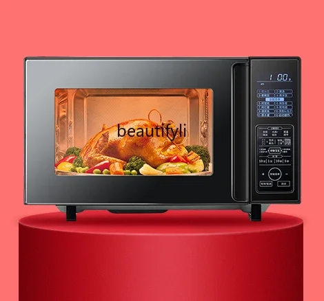 Frequency conversion microwave oven stainless steel smart flat household small mini micro steaming and baking machine