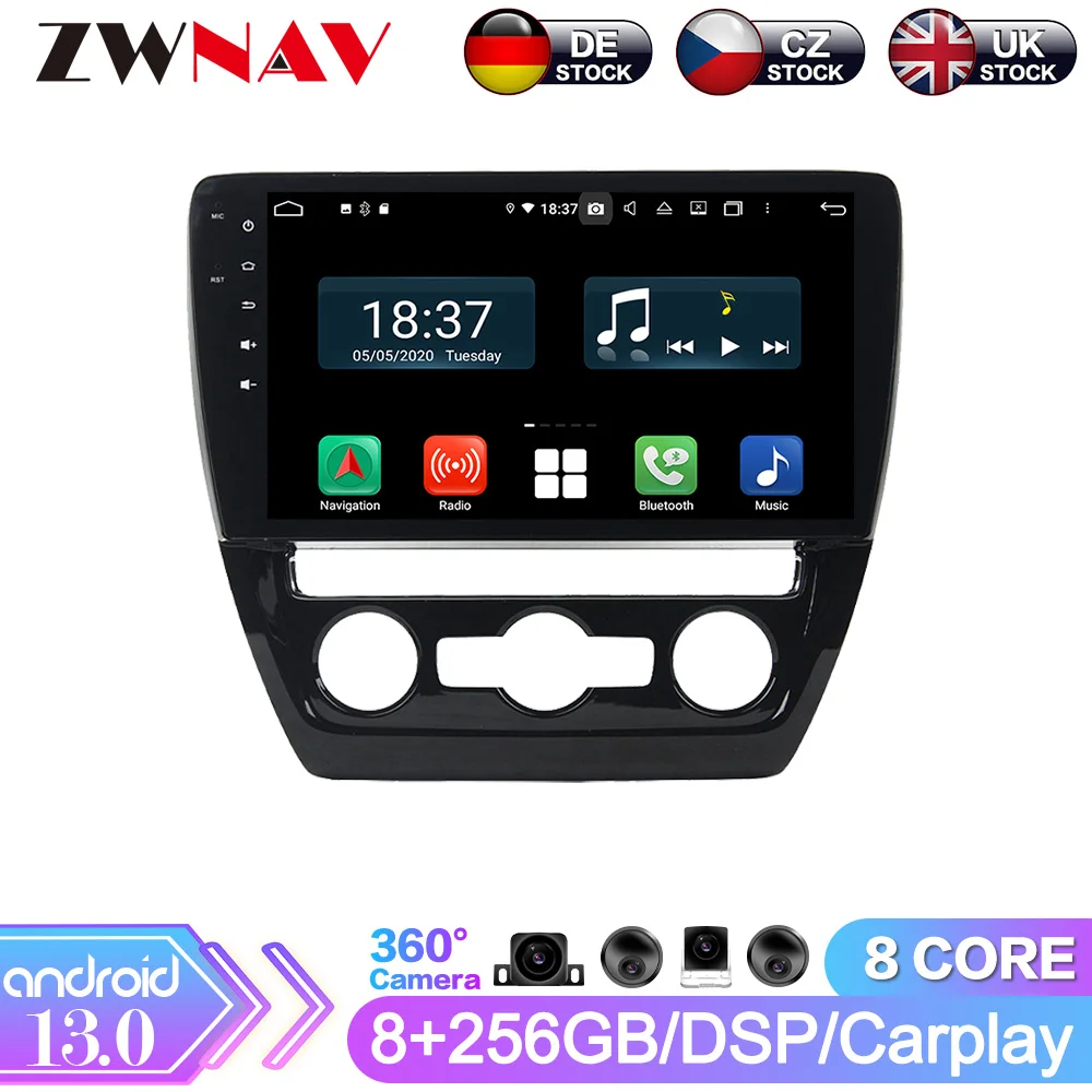 Android 13 Car GPS Navigation Multimedia Player For Volkswagen Sagitar 2015-2016 Auto Radio Stereo Head Unit DSP No DVD Player