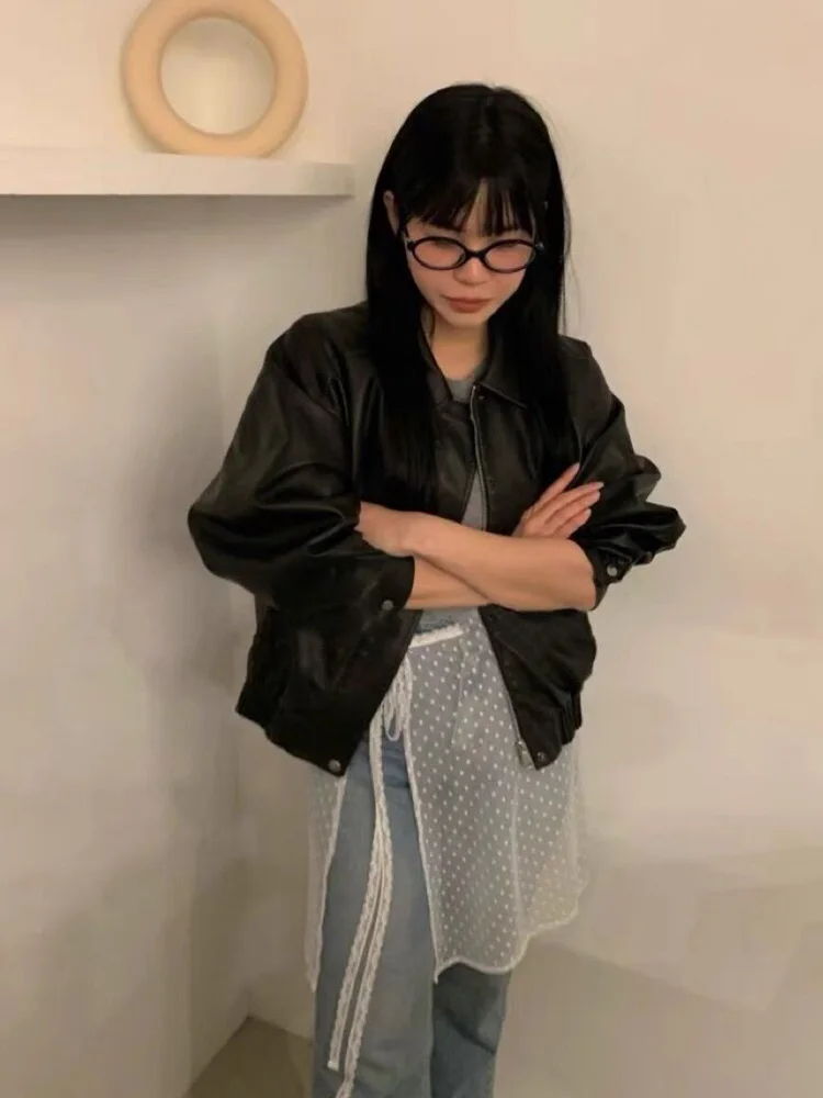 Polka Dot Lace A-Line  Skirt Women's One-Piece Curtain Skirt Korean Style Commute Middle Waist Short Skirt Pure Color