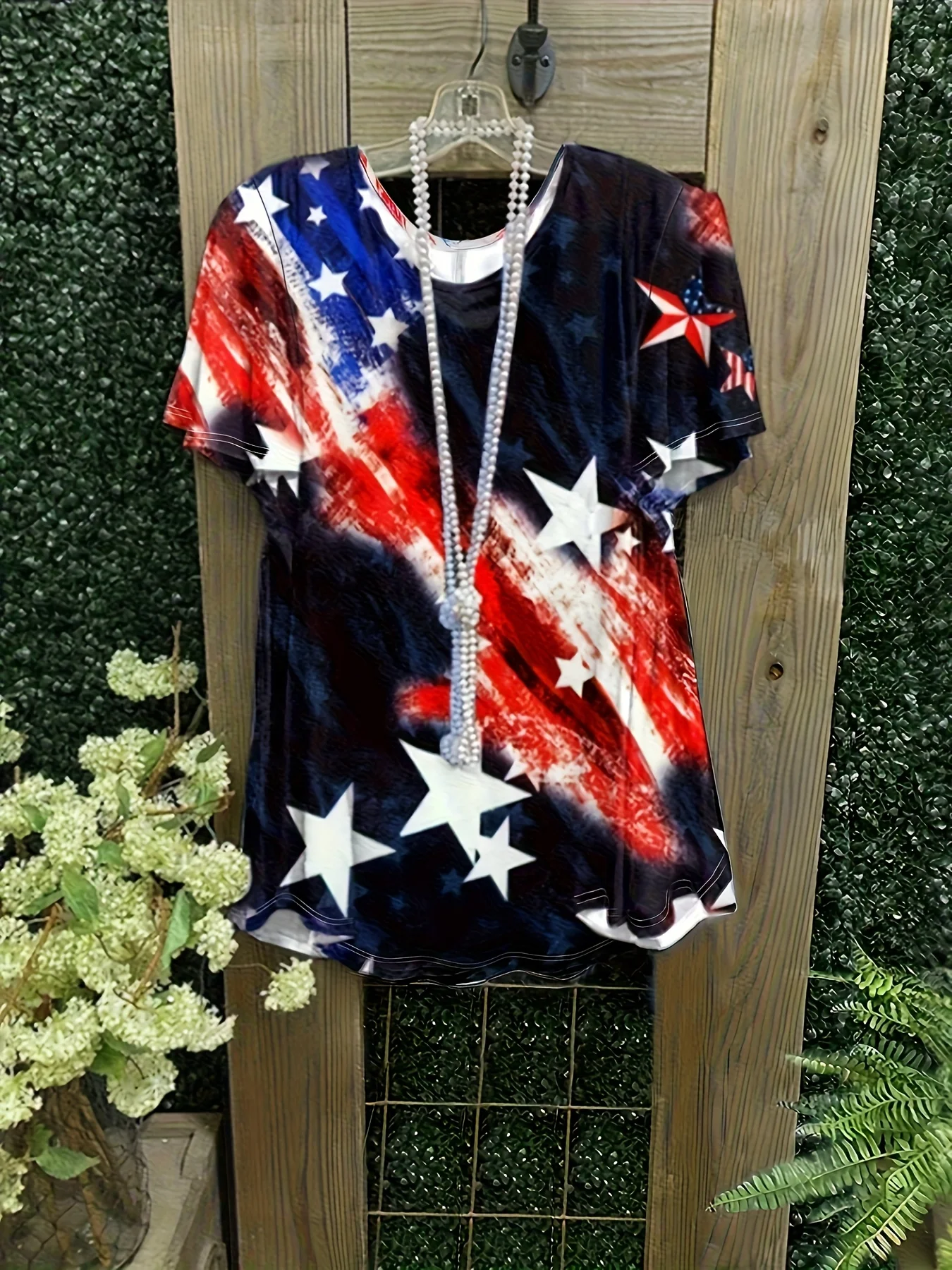 

Модная женская футболка с рисунком американского флага, патриотический летний топ с короткими рукавами