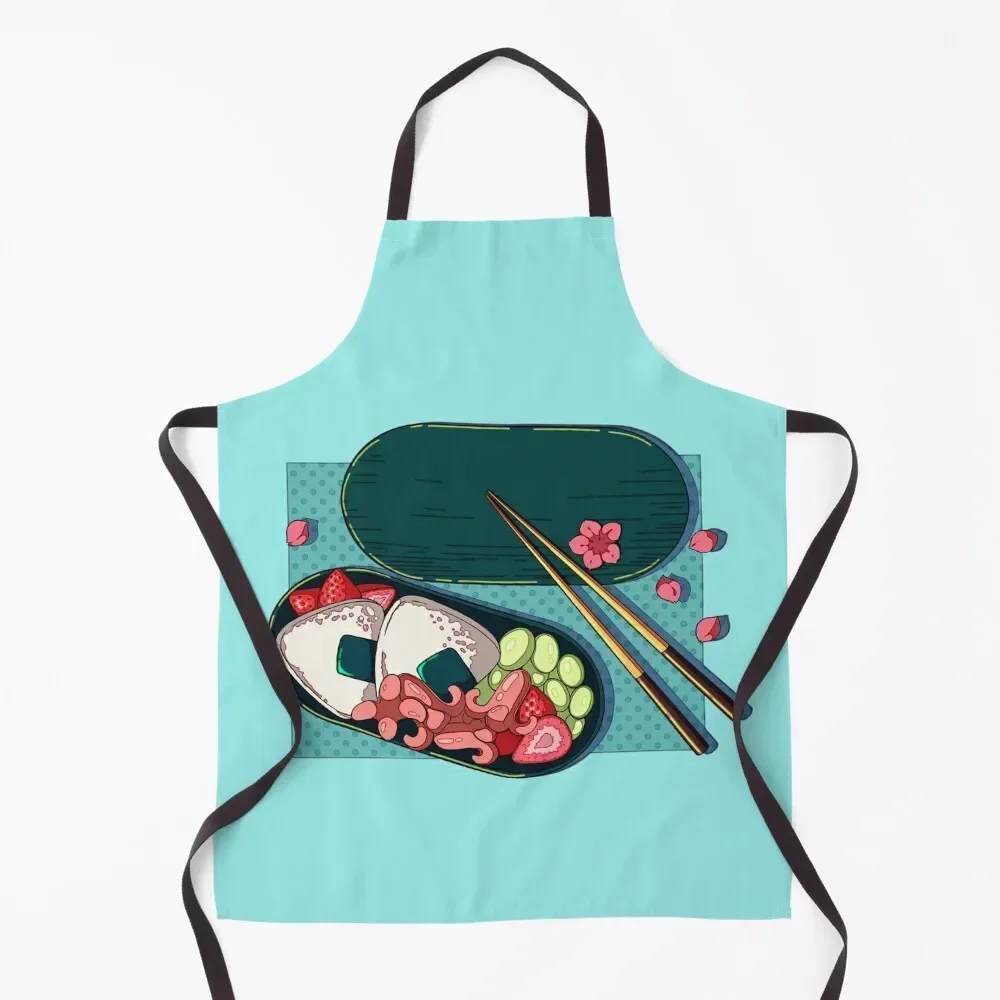 

Cute Japanese bento (cyan) Apron Kitchen Utensils Kitchen Tools kitchen clothes for men Teacher Apron