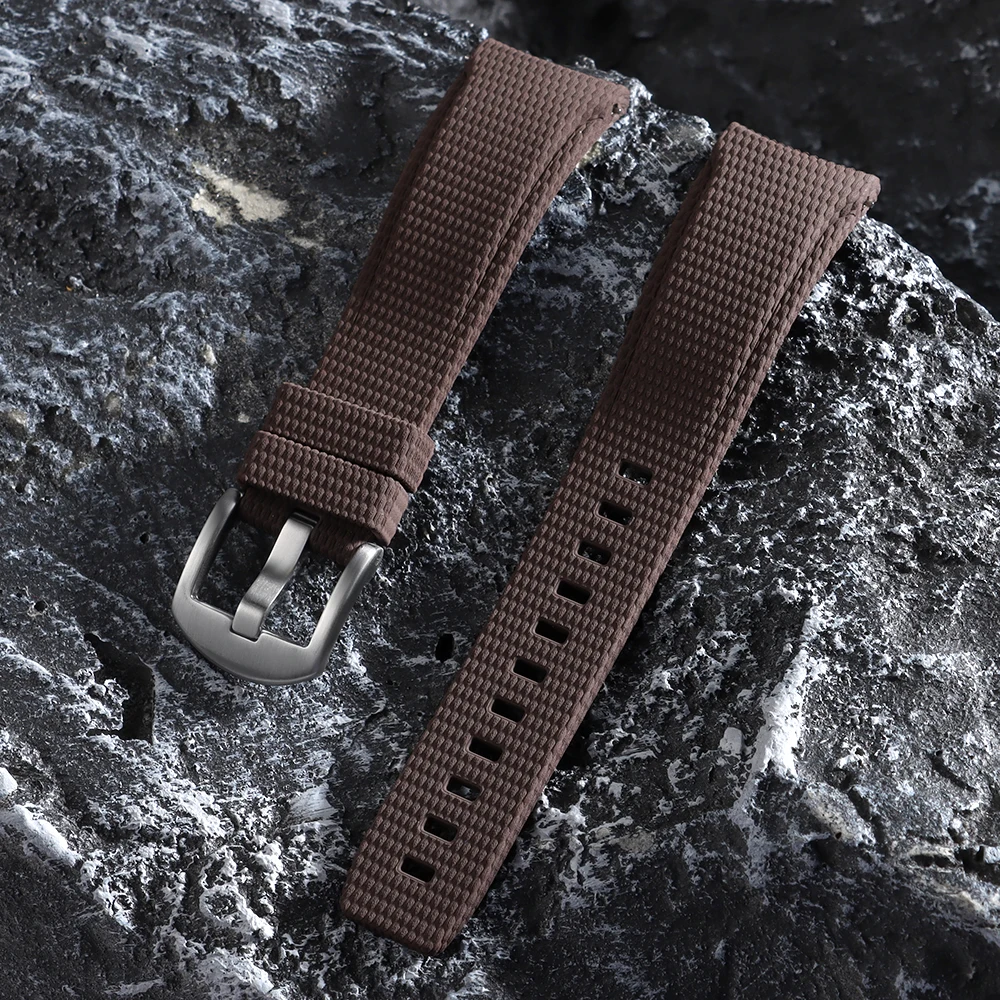 Neues Gebogenes FKM-Gummi-Uhrenarmband mit Schnellverschluss für Omega, Rolex, Seiko, Longines Herrenuhren 20mm 21mm 22mm