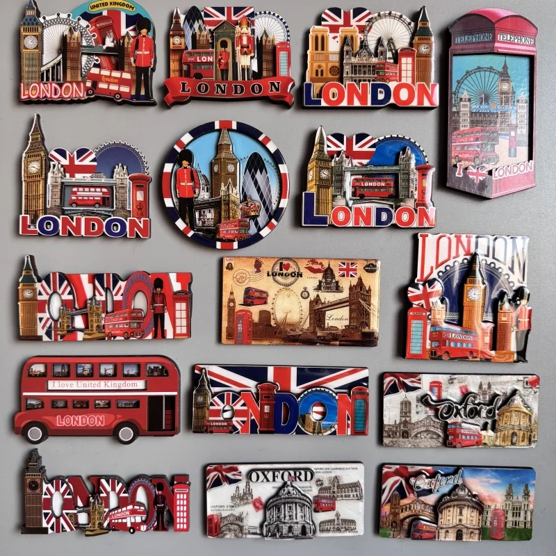 England Magnetic Fridge Stickers British Fridge Magnets United Kingdom London Bus Big Ben Manchester Oxford Bear Collection Gift