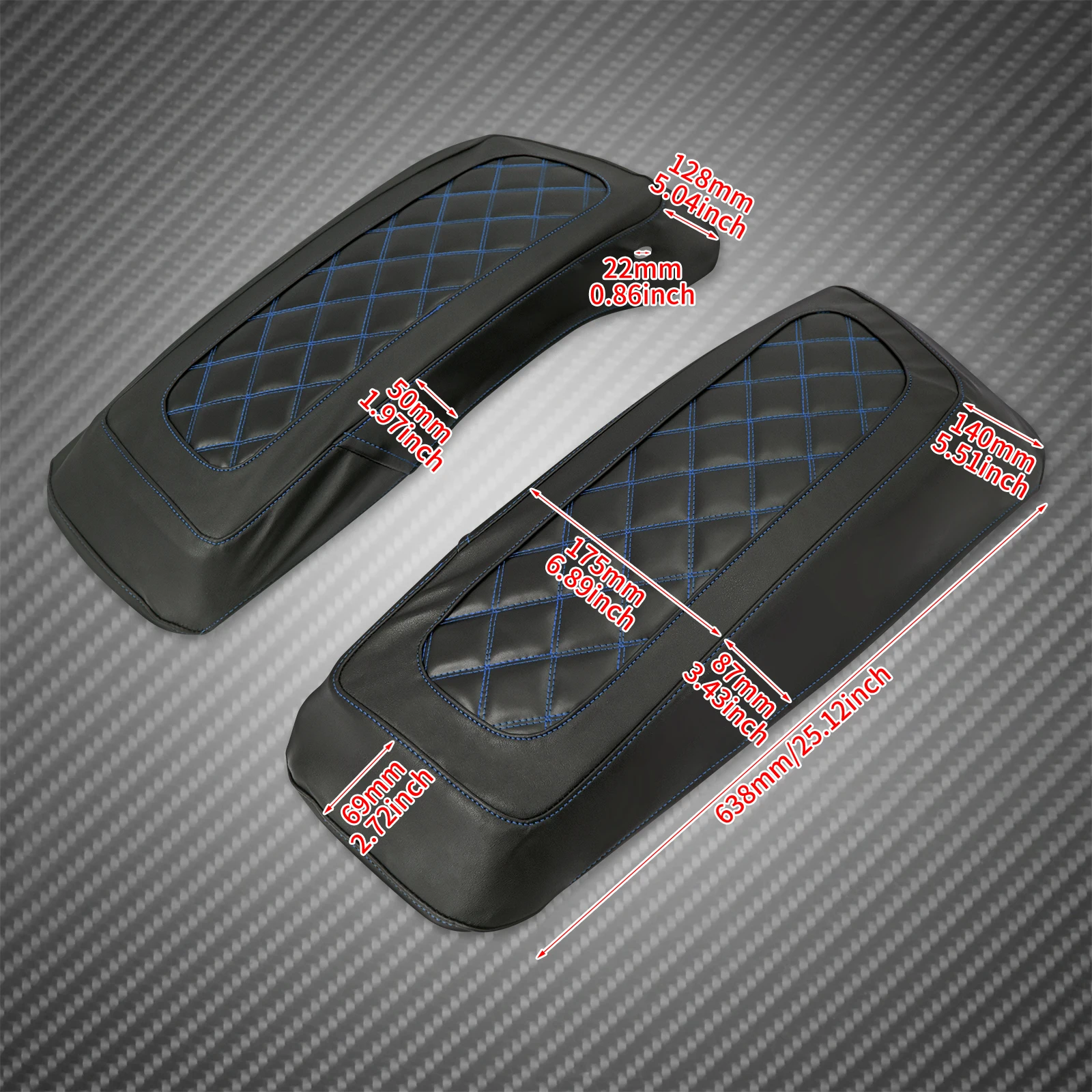 Motorcycle Hard Saddlebag Lid Cover Hard Side Bag Waterproof for Harley Road King Street Glide CVO Electra Glide FLHR 14-2024