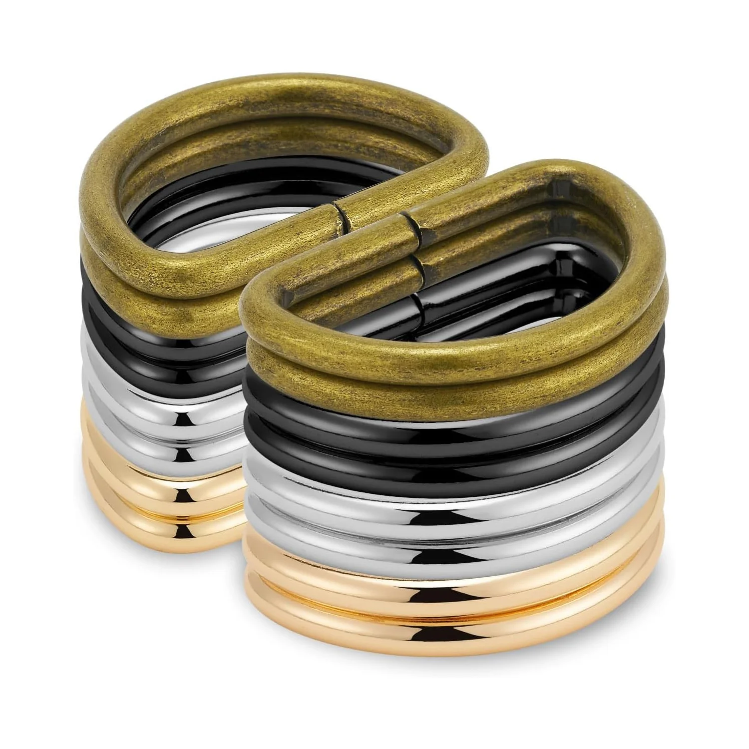 10pcs Metal D Rings for Purse D Shape Buckles Multi Purpose for Hardware Bags Ring Hand DIY Accessories