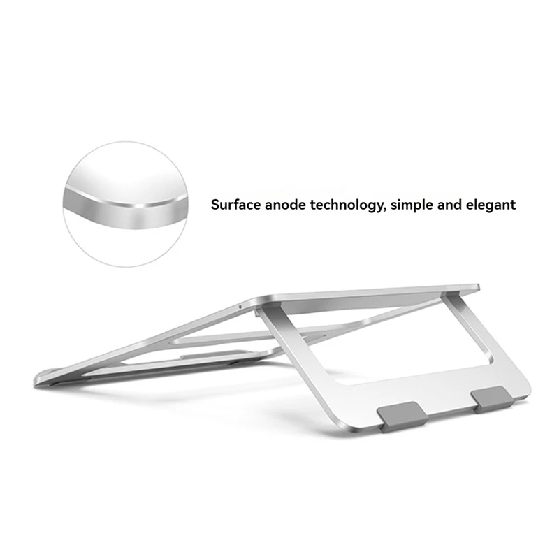 Adjustable Aluminum Laptop Stand, Foldable Desktop Holder, For 17Inch Below Laptops