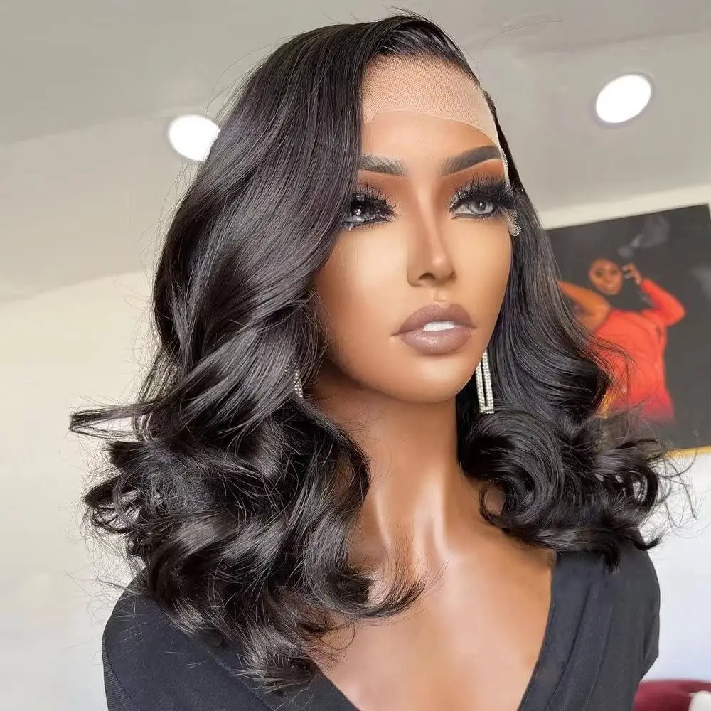 Shot bob Human Hair Brazilian Short Bob Wig Body Wave 13x6 13x4 Lace Front Wigs 5x5 Glueless Lace Wig Preplucked 200%