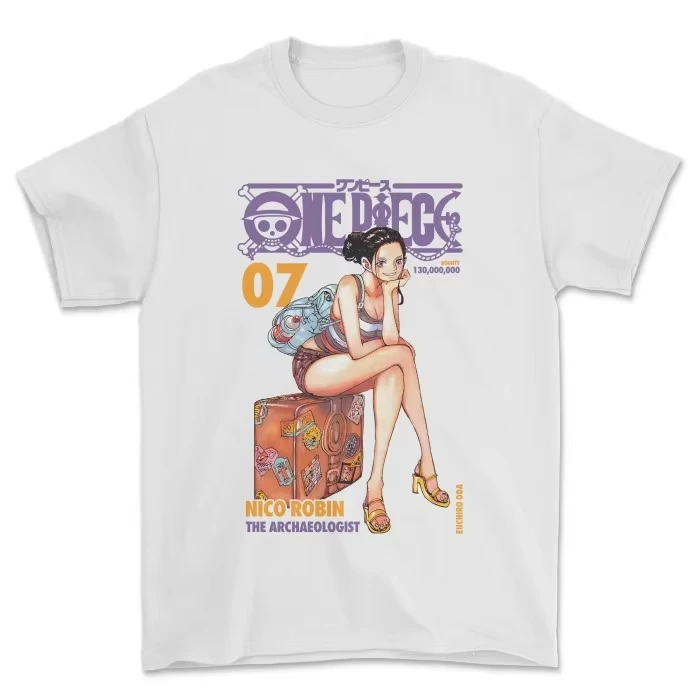 New ONE PIECE Anime NICO Robin  Printed T-shirt Men's and Women's T-shirt Men's Top Sports T-shirt Men's T-shirt Summer Tee 2026
