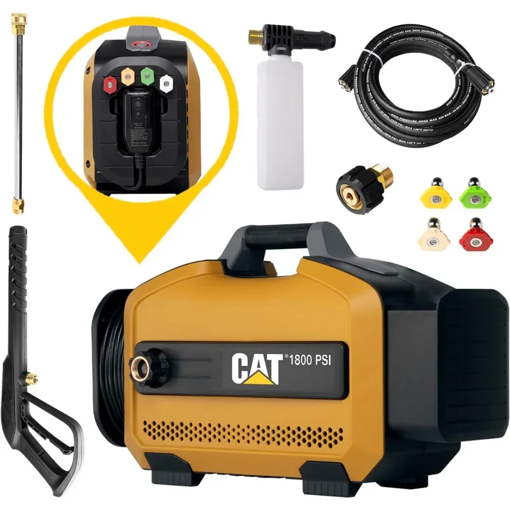 

Электрическая мойка высокого давления — 1800 фунтов на квадратный дюйм, 2,0 галлона в минуту со шлангом высокого давления, быстросъемным пистолетом, сопловой планкой, мойками высокого давления для воды