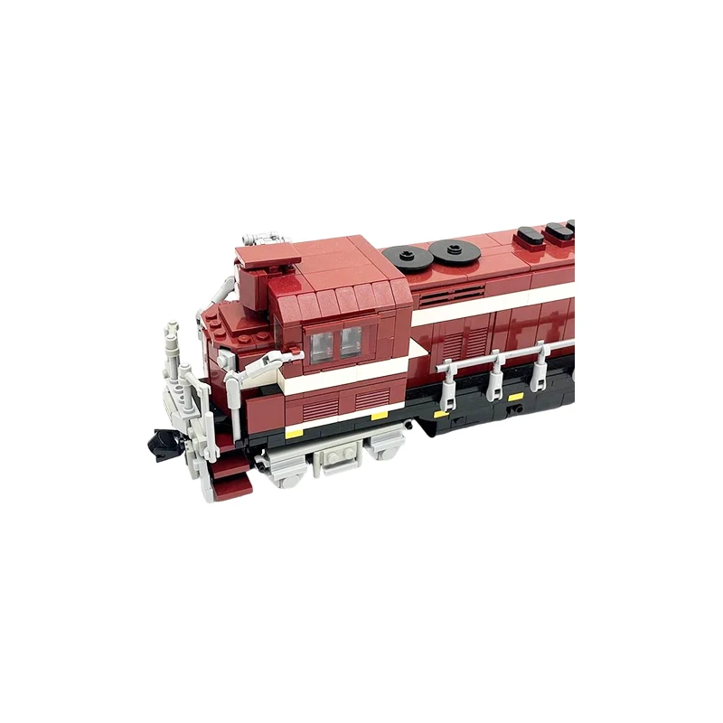 MOC 1 48 Motorized CF7 Diesel Locomotive Train Building Blocks Dual Motors Heavy Freight Commuter Railway Bricks Toy Gift