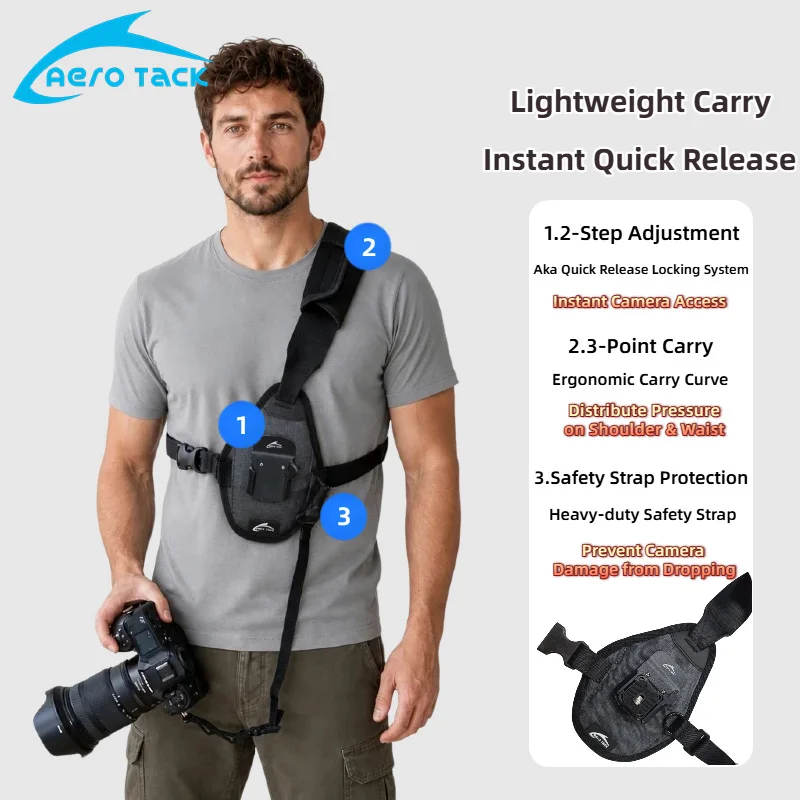 G2 Camera Shoulder Strap Crossbody Sling Quick Release Adjustable Chest Harness for DSLR Mirrorless Travel Photography