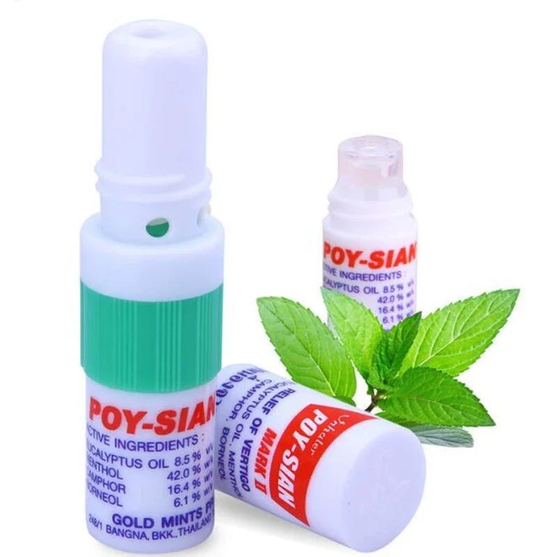 Thai Nose Inhaler Peppermint Oil Cool Asthma Oil Nasal Drainage Refreshing Students Anti-Snoring Cool Oil Eight Cents Tube T3C11